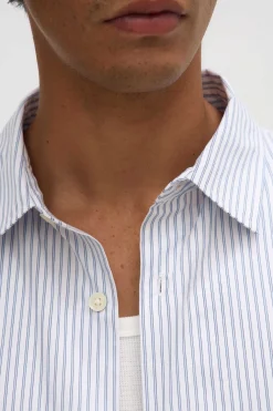 Alec Poplin Stripe Short Sleeve Shirt