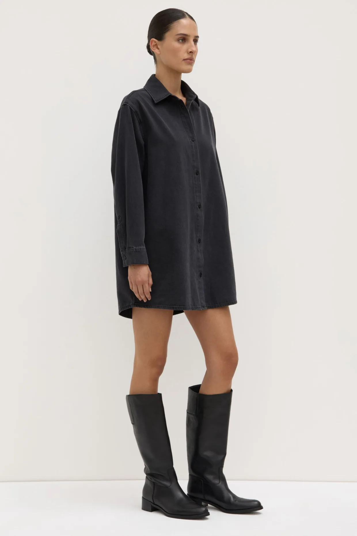 Athena Denim Shirt Dress
