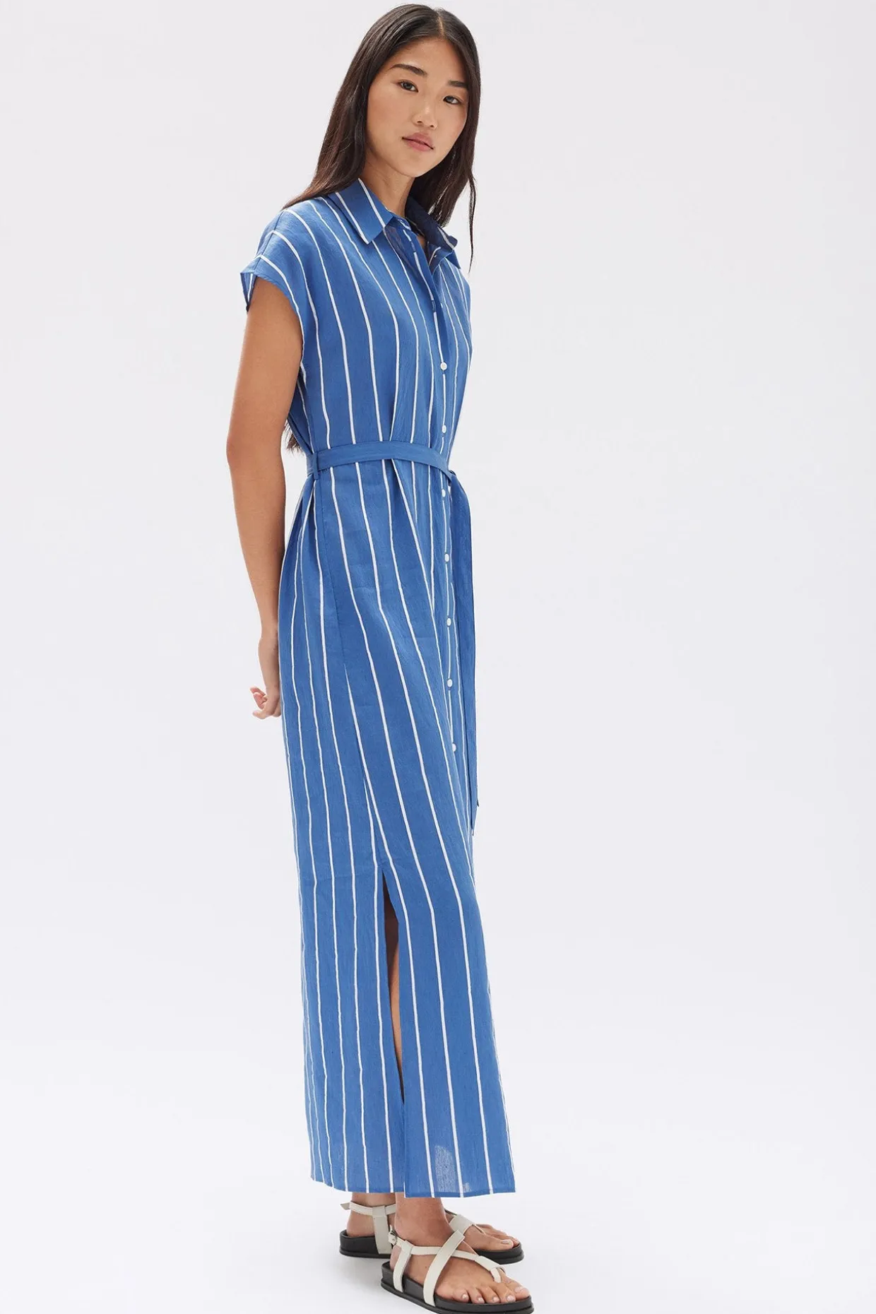 Ayla Stripe Shirt Dress