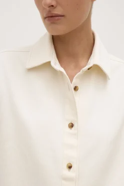 Boxy Denim Short Sleeve Shirt