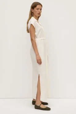 Heather Silk Maxi Shirt Dress