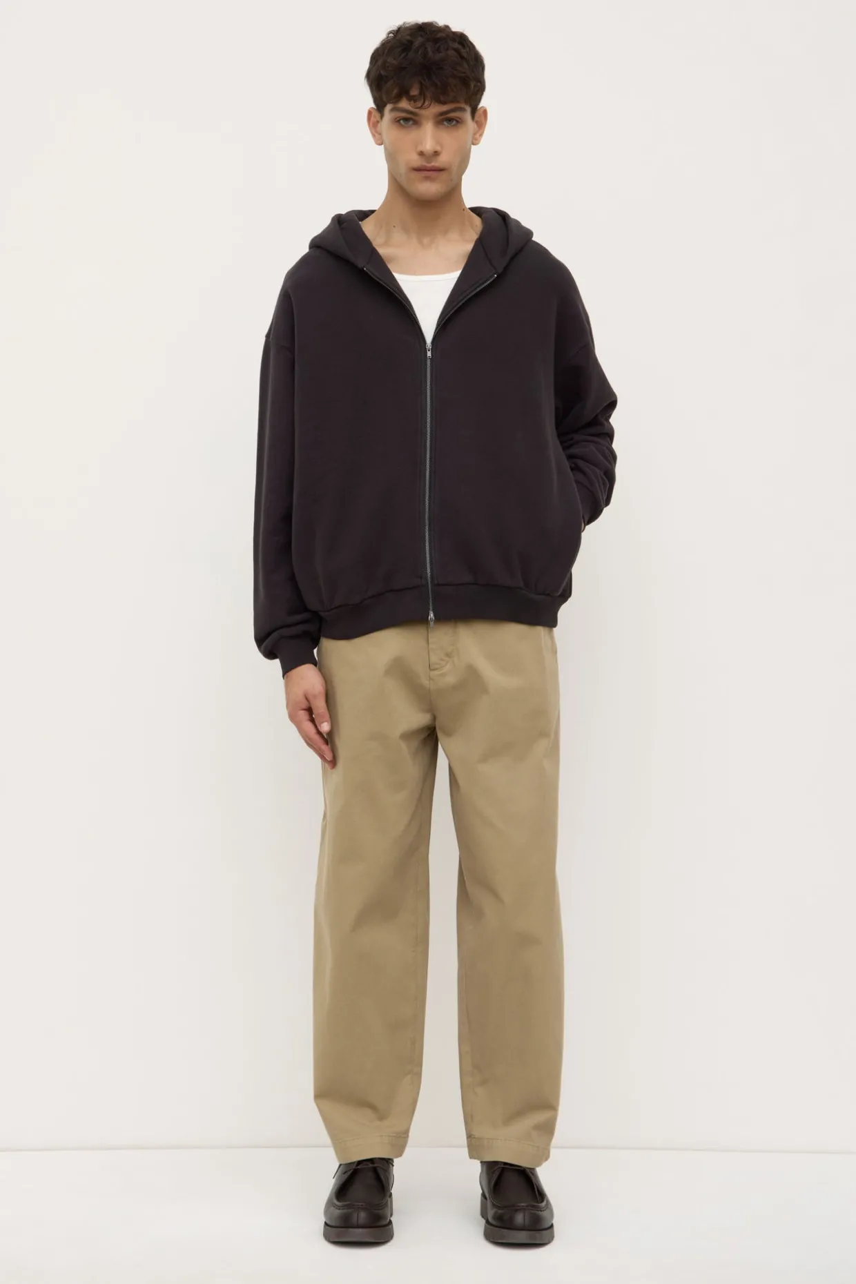 Hudson Relaxed Zip Fleece Hoodie