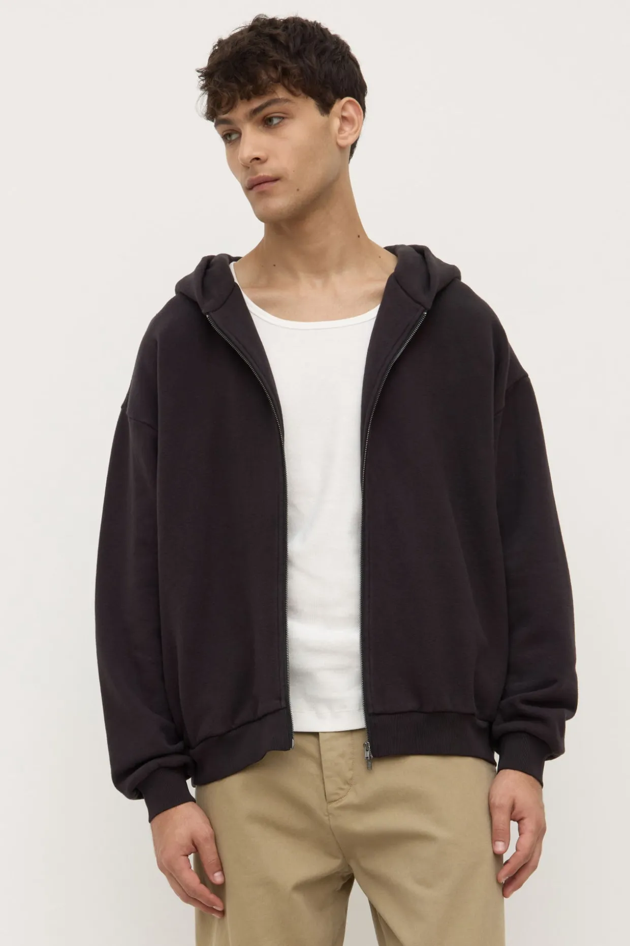 Hudson Relaxed Zip Fleece Hoodie