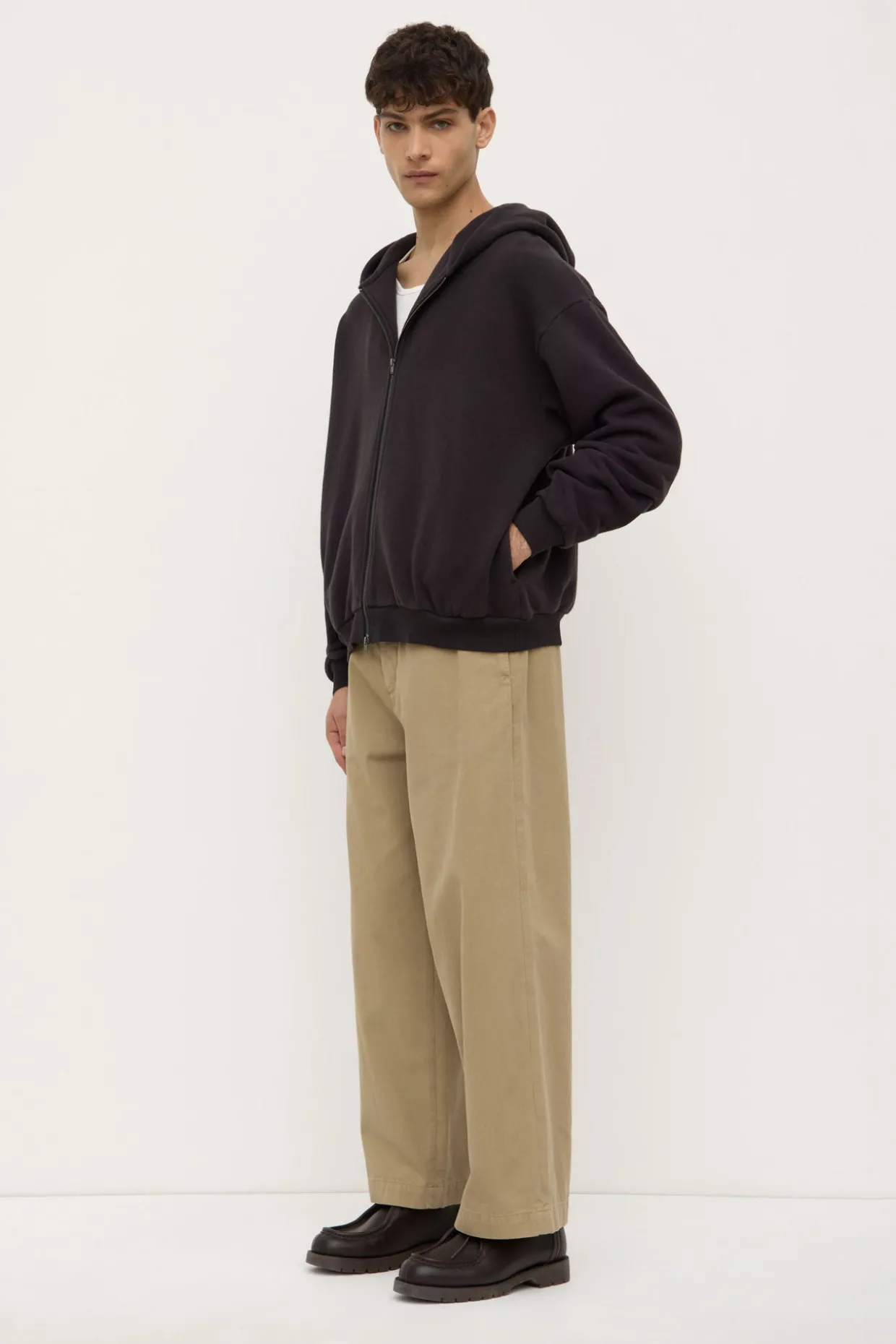 Hudson Relaxed Zip Fleece Hoodie