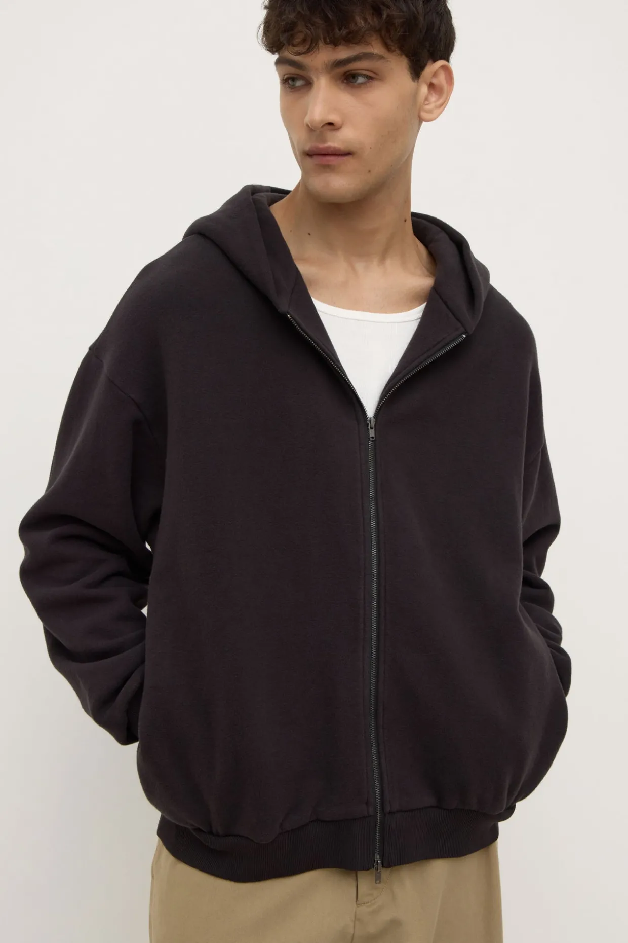 Hudson Relaxed Zip Fleece Hoodie