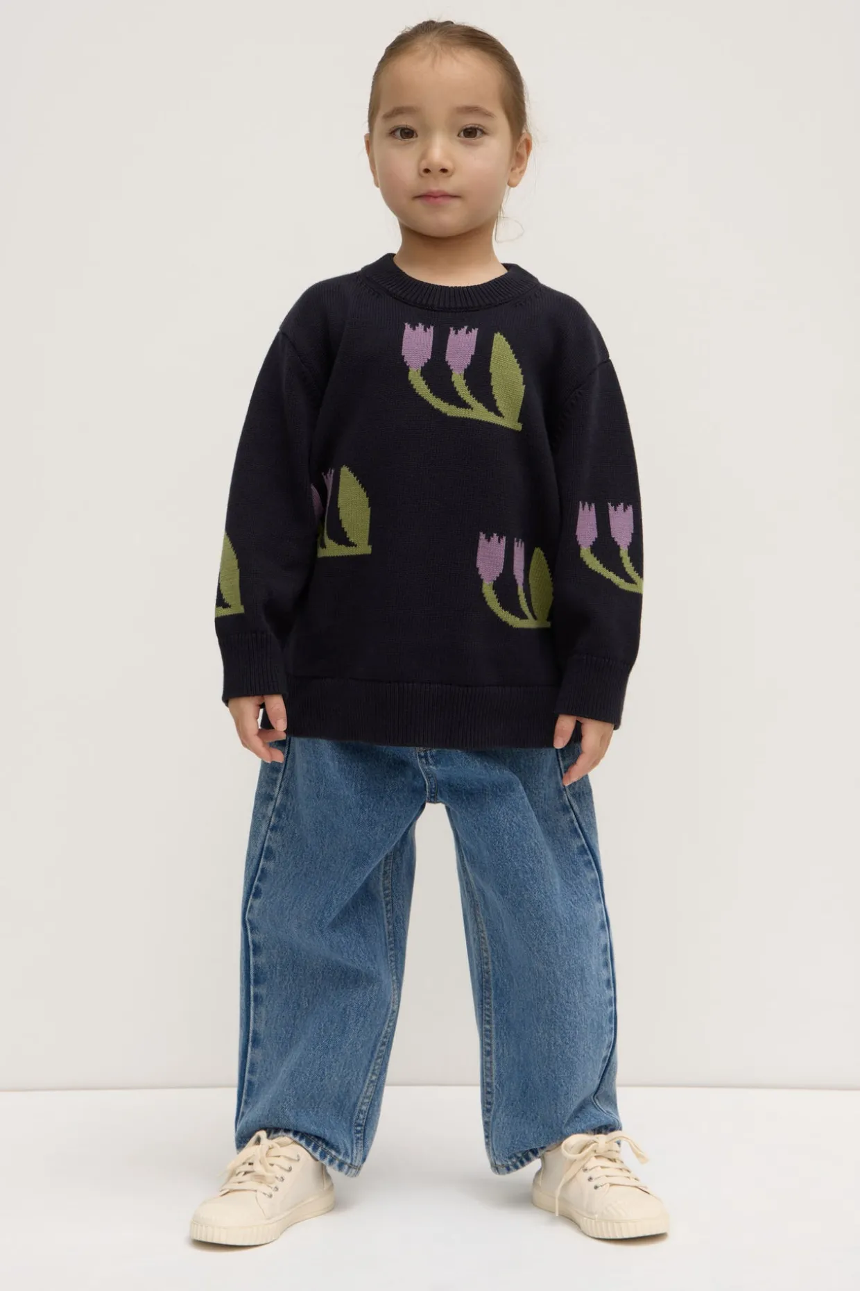 Kids Tulip Intarsia Knit