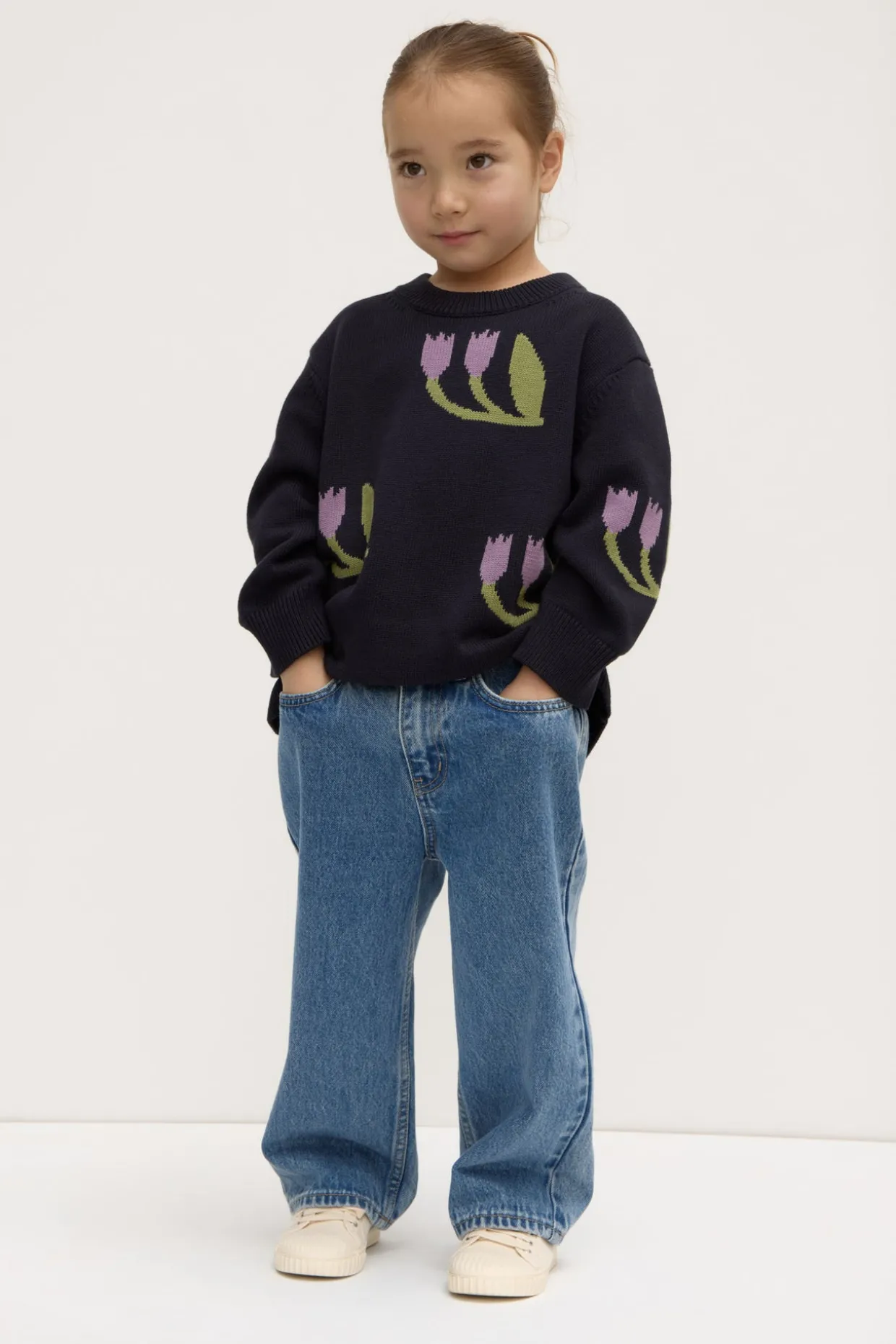 Kids Tulip Intarsia Knit
