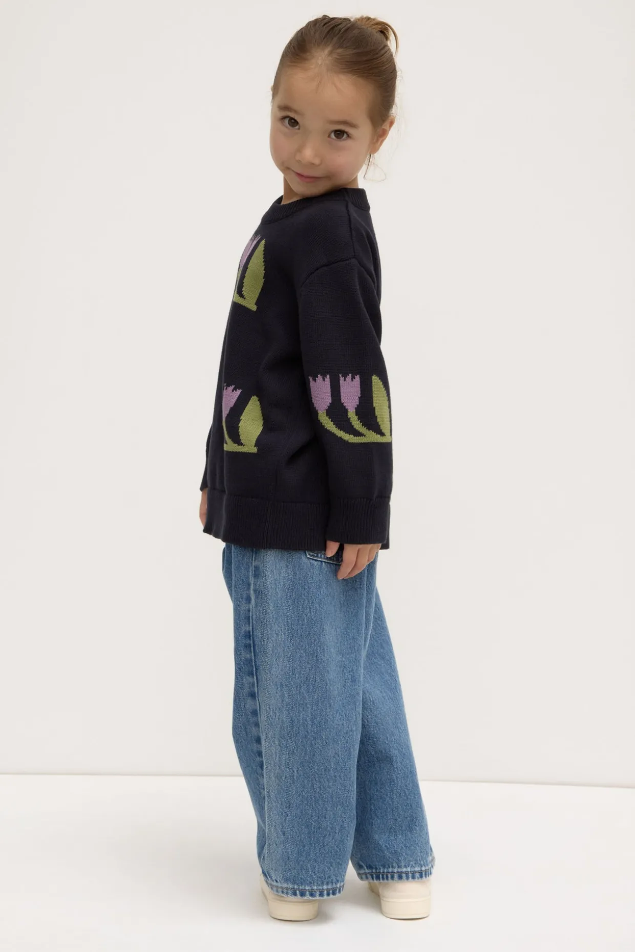 Kids Tulip Intarsia Knit