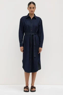 Kiera Recycled Denim Midi Shirt Dress
