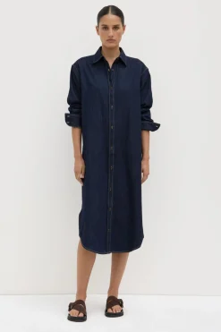 Kiera Recycled Denim Midi Shirt Dress