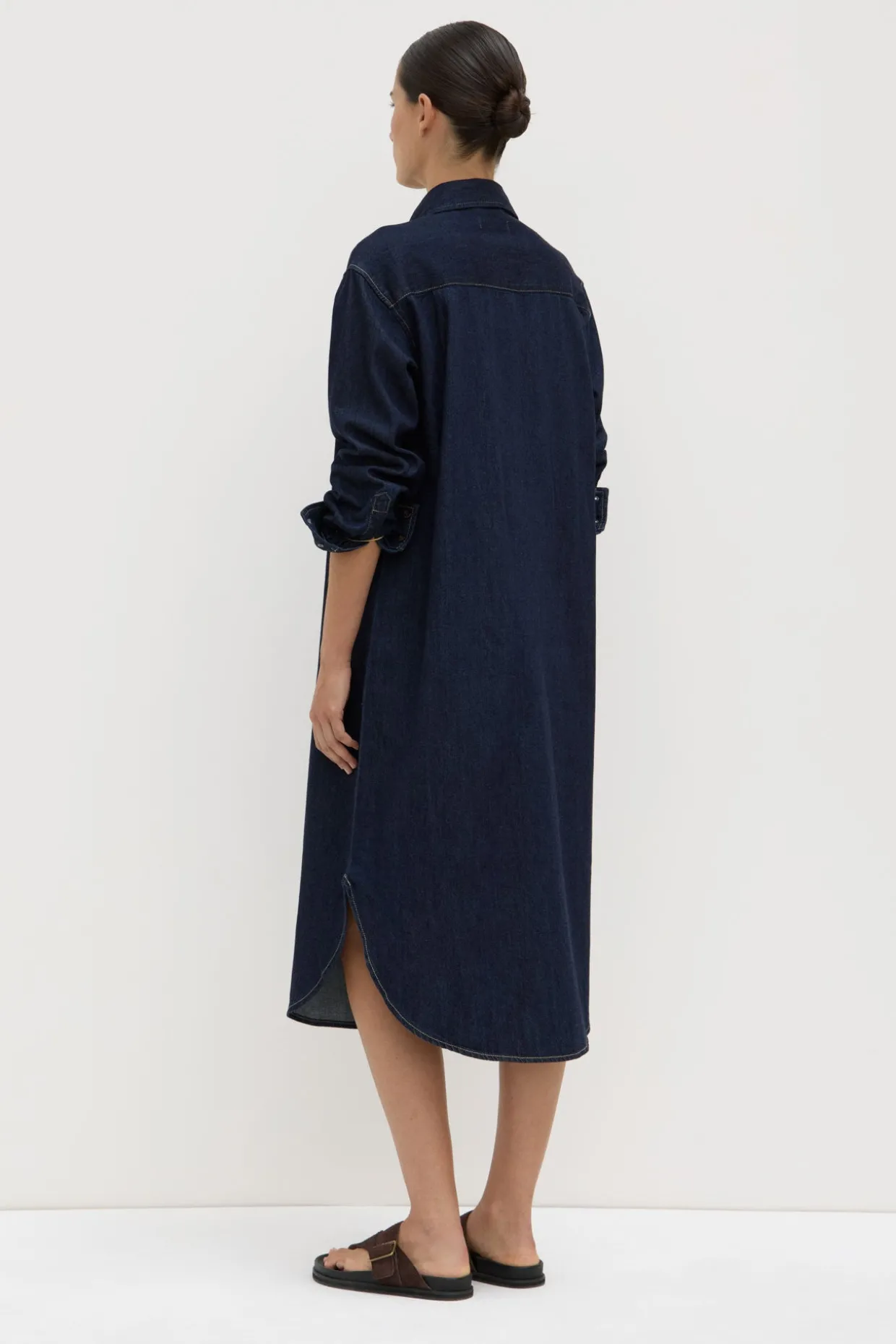 Kiera Recycled Denim Midi Shirt Dress