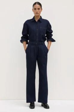 Kiera Recycled Denim Pleat Front Pant