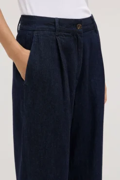 Kiera Recycled Denim Pleat Front Pant