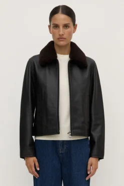 Leather Bomber Jacket