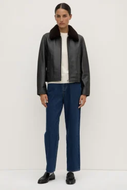 Leather Bomber Jacket