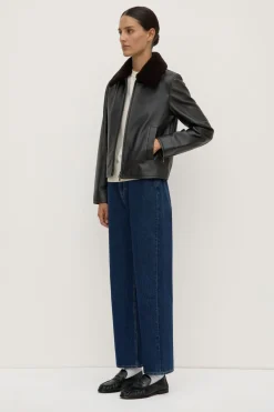 Leather Bomber Jacket