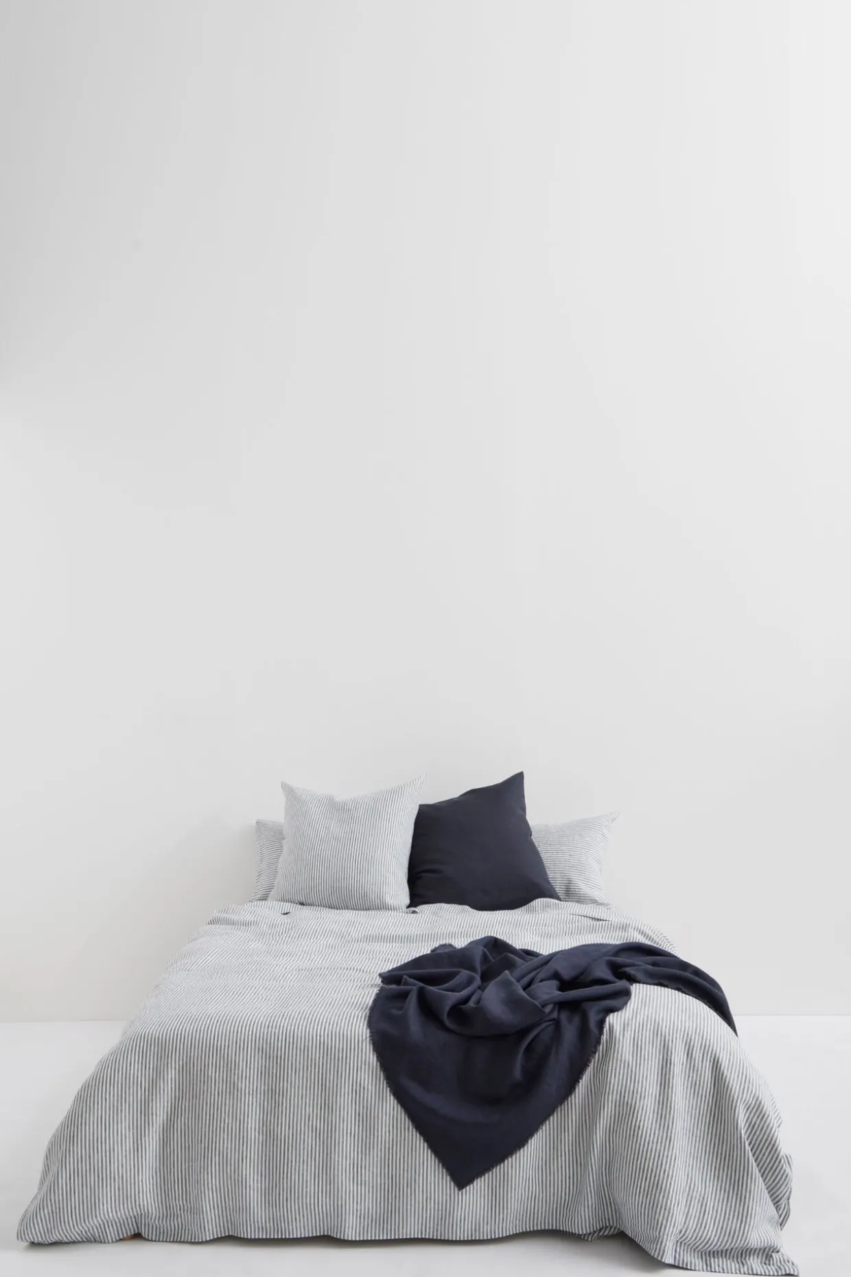 Linen Duvet Cover Ocean Stripe