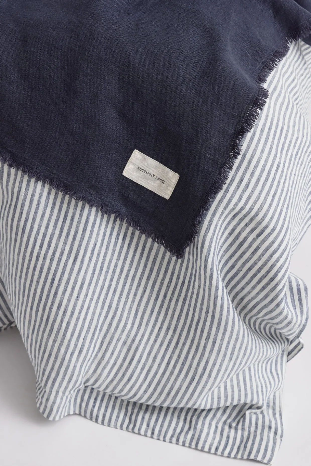 Linen Duvet Cover Ocean Stripe