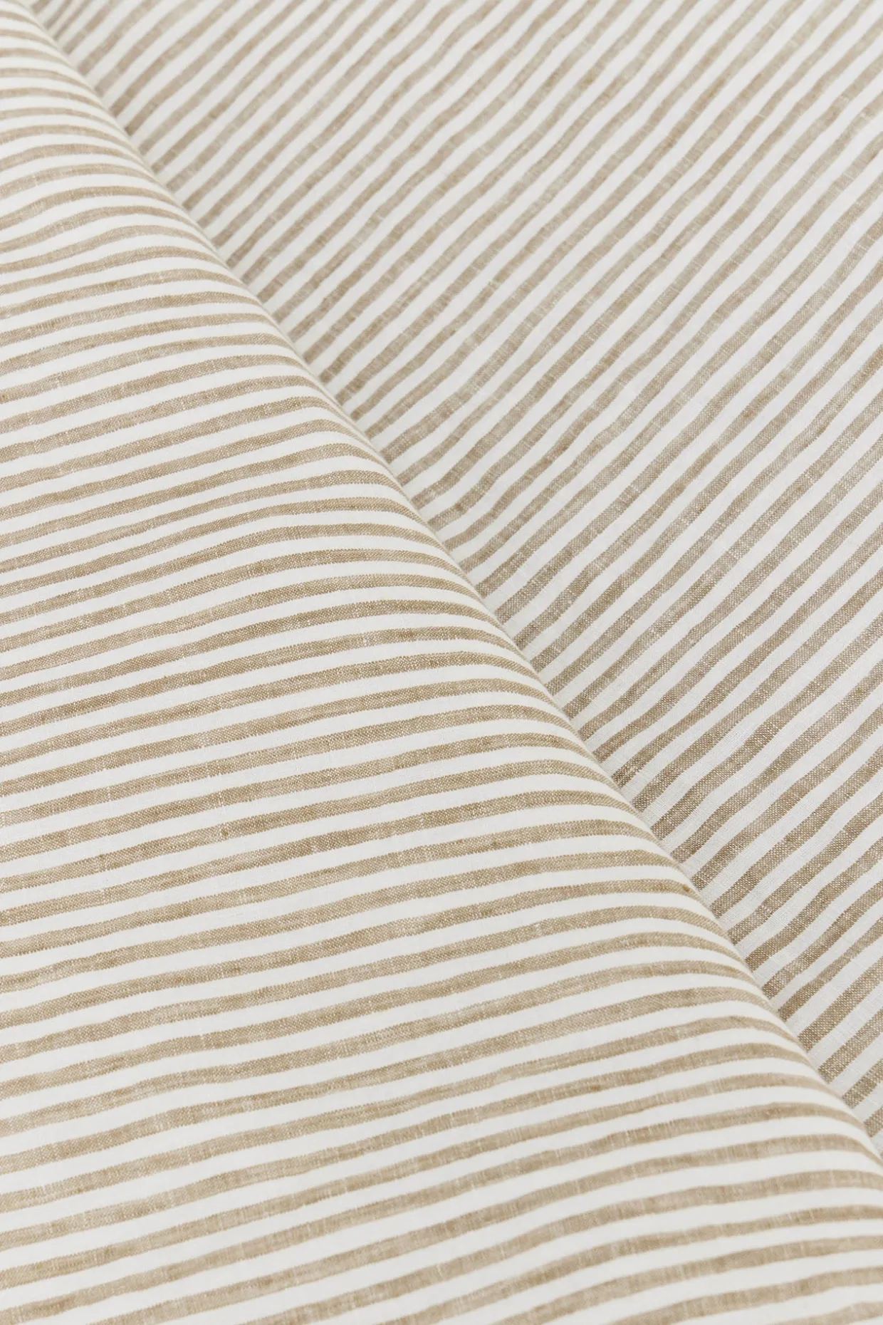Linen Duvet Cover Olive Stripe
