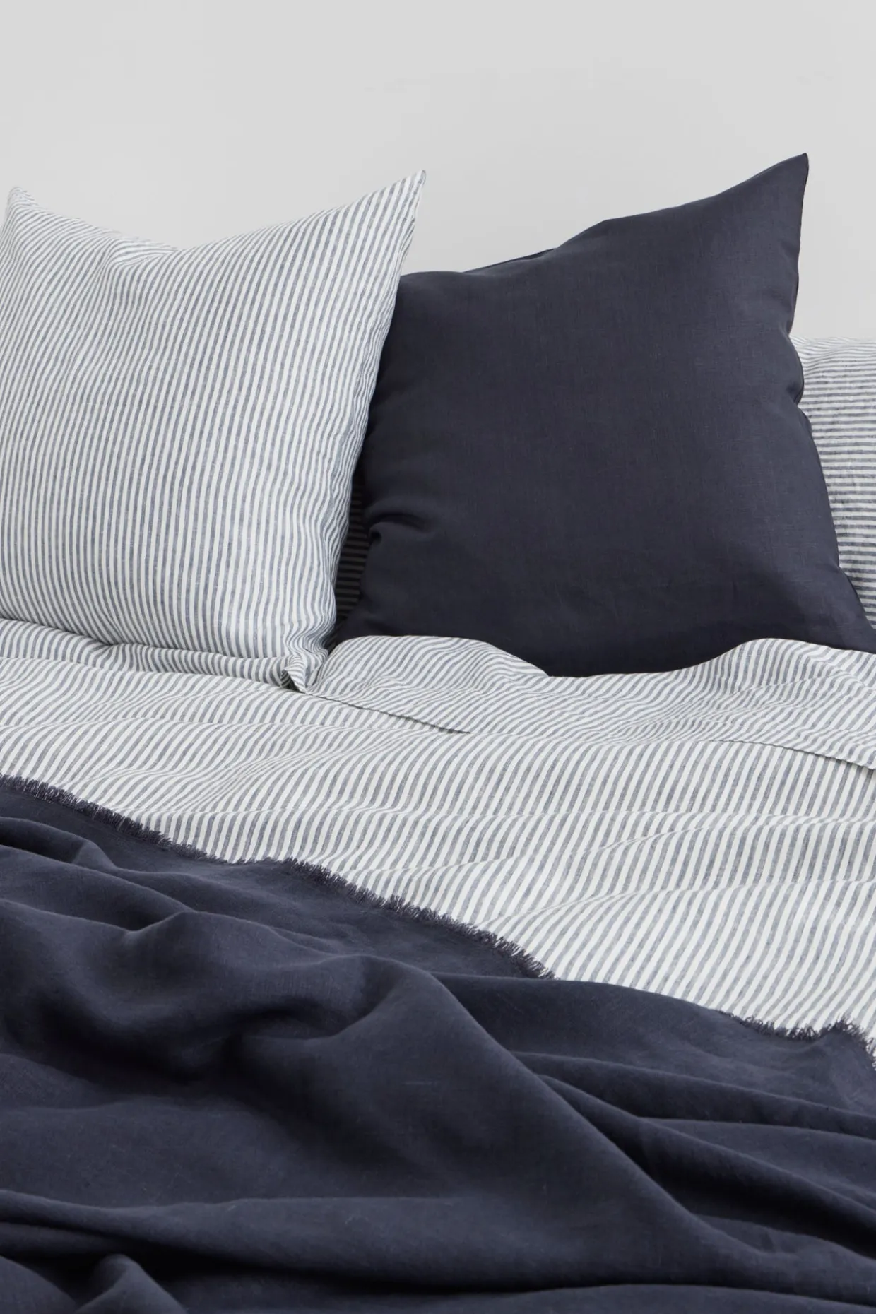 Linen European Pillow Case Ocean Stripe