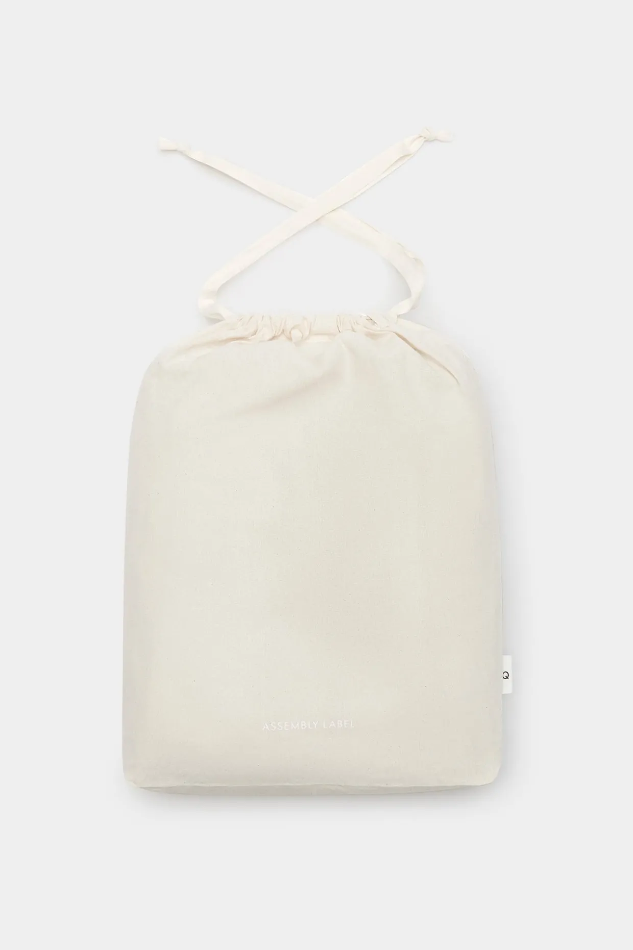 Linen Fitted Sheet Ocean Stripe