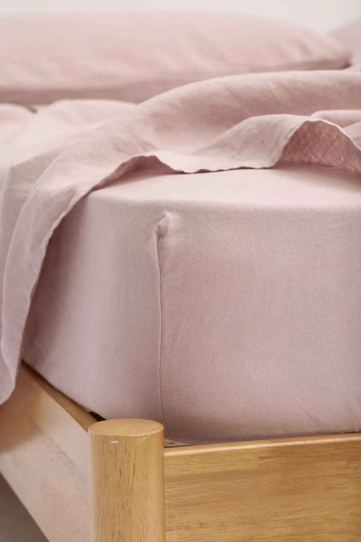 Linen Flat Sheet Rose