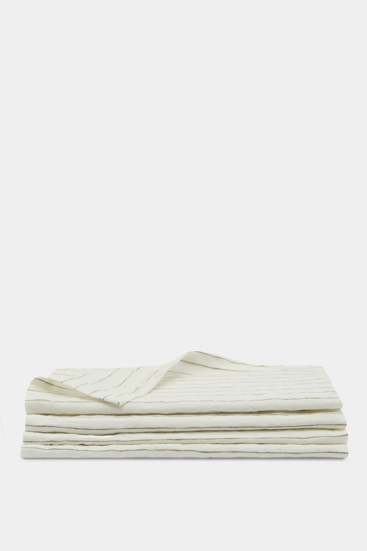 Linen Placemats Olive Pinstripe
