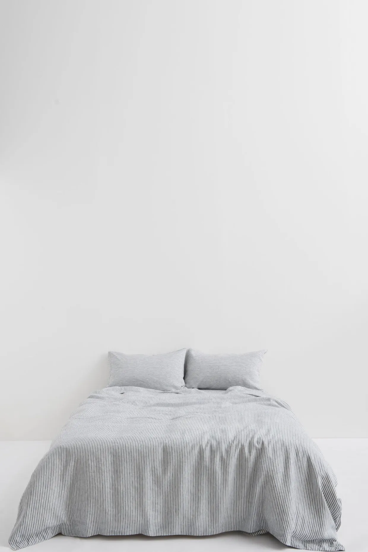 Linen Standard Pillow Cases Ocean Stripe