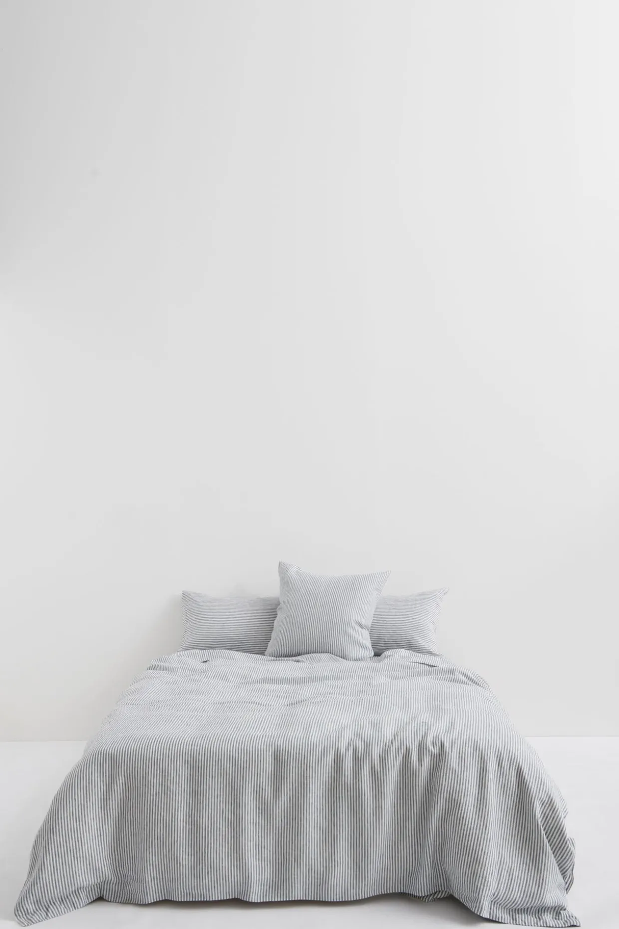 Linen Standard Pillow Cases Ocean Stripe