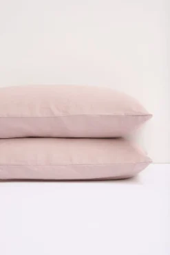 Linen Standard Pillow Cases Rose