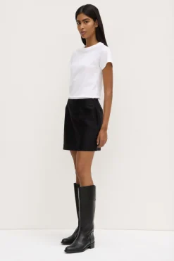 Moss Wool Silk Mini Skirt