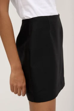 Moss Wool Silk Mini Skirt