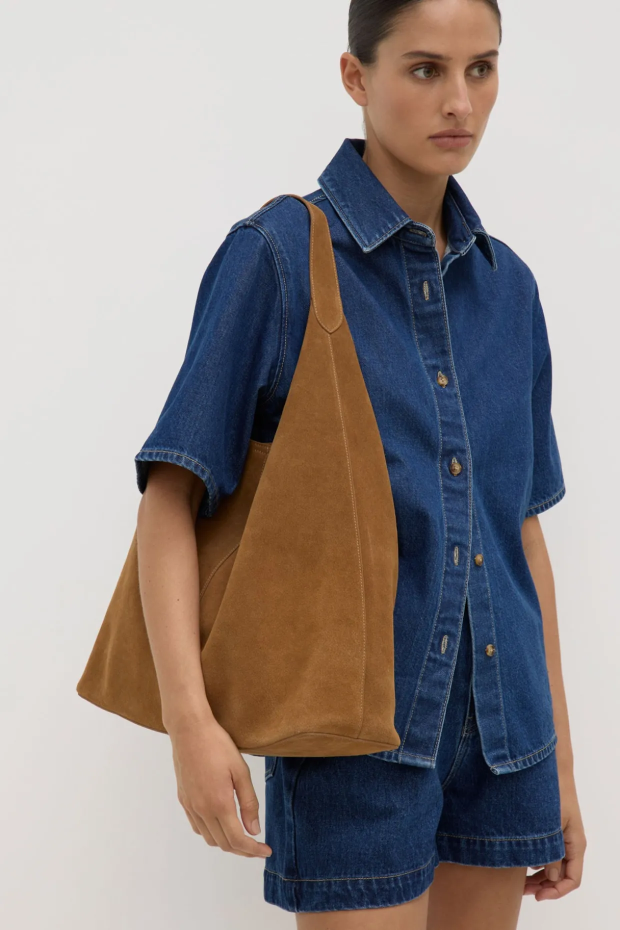 Neve Suede Shoulder Bag