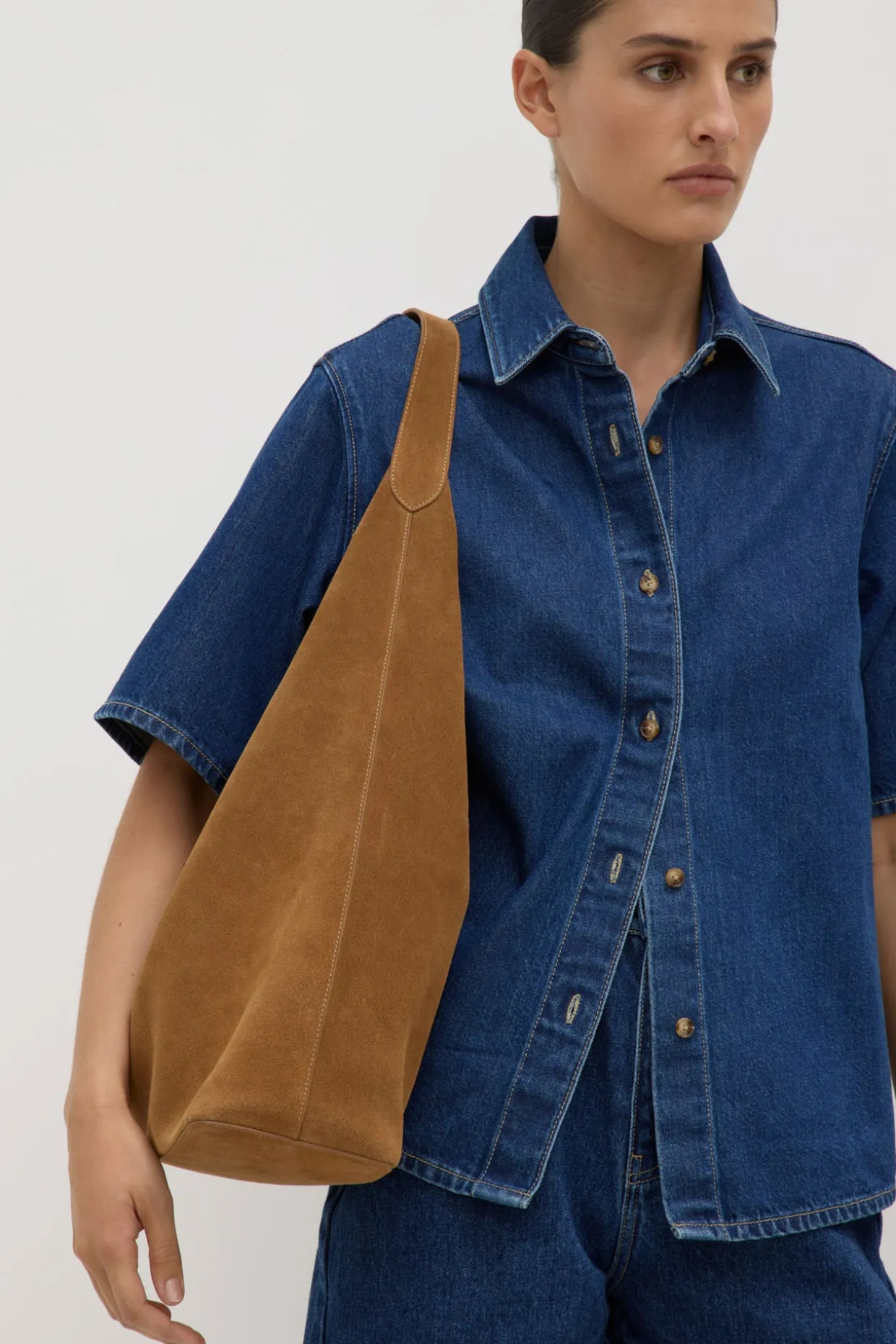 Neve Suede Shoulder Bag