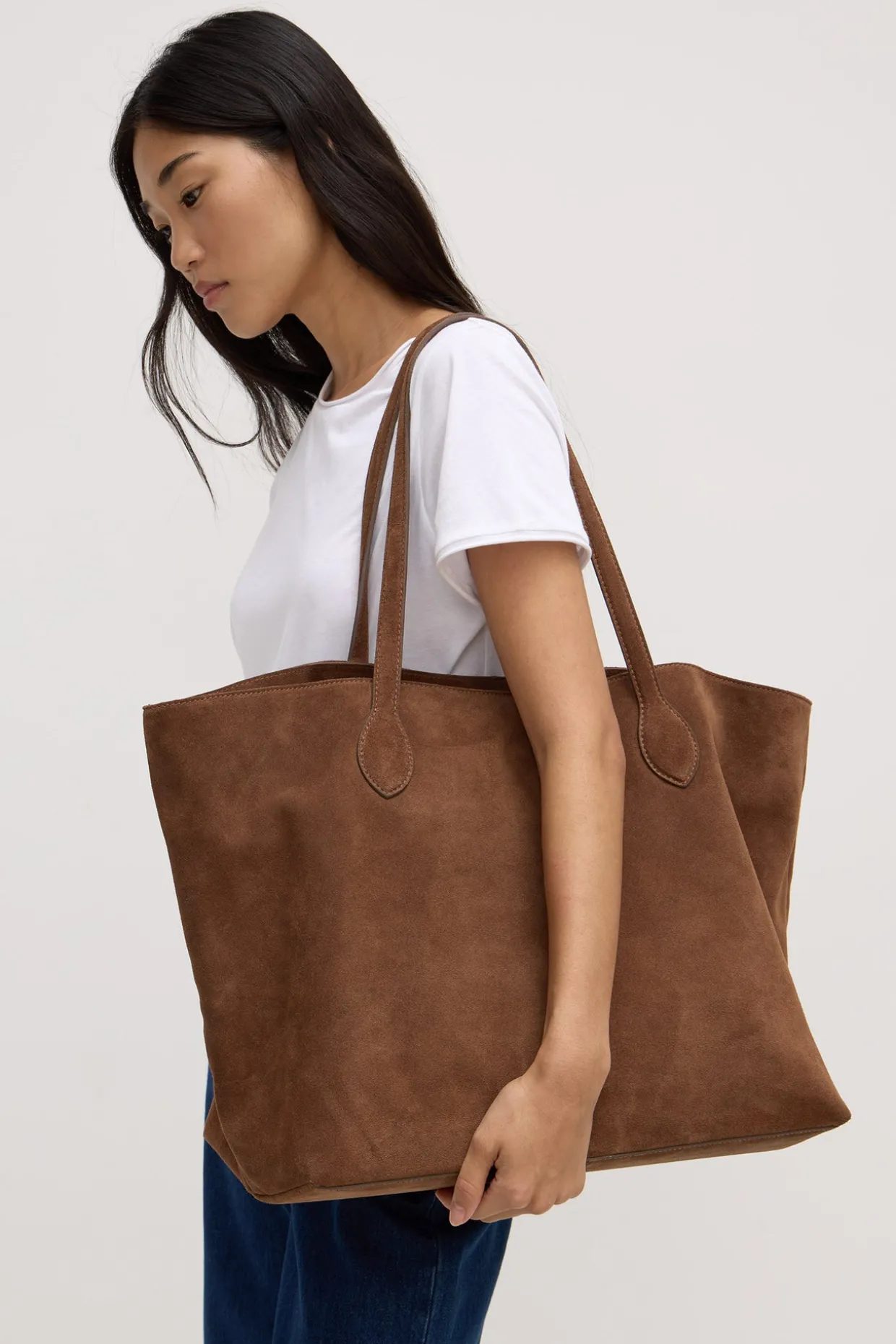 Olivia Suede Tote Bag