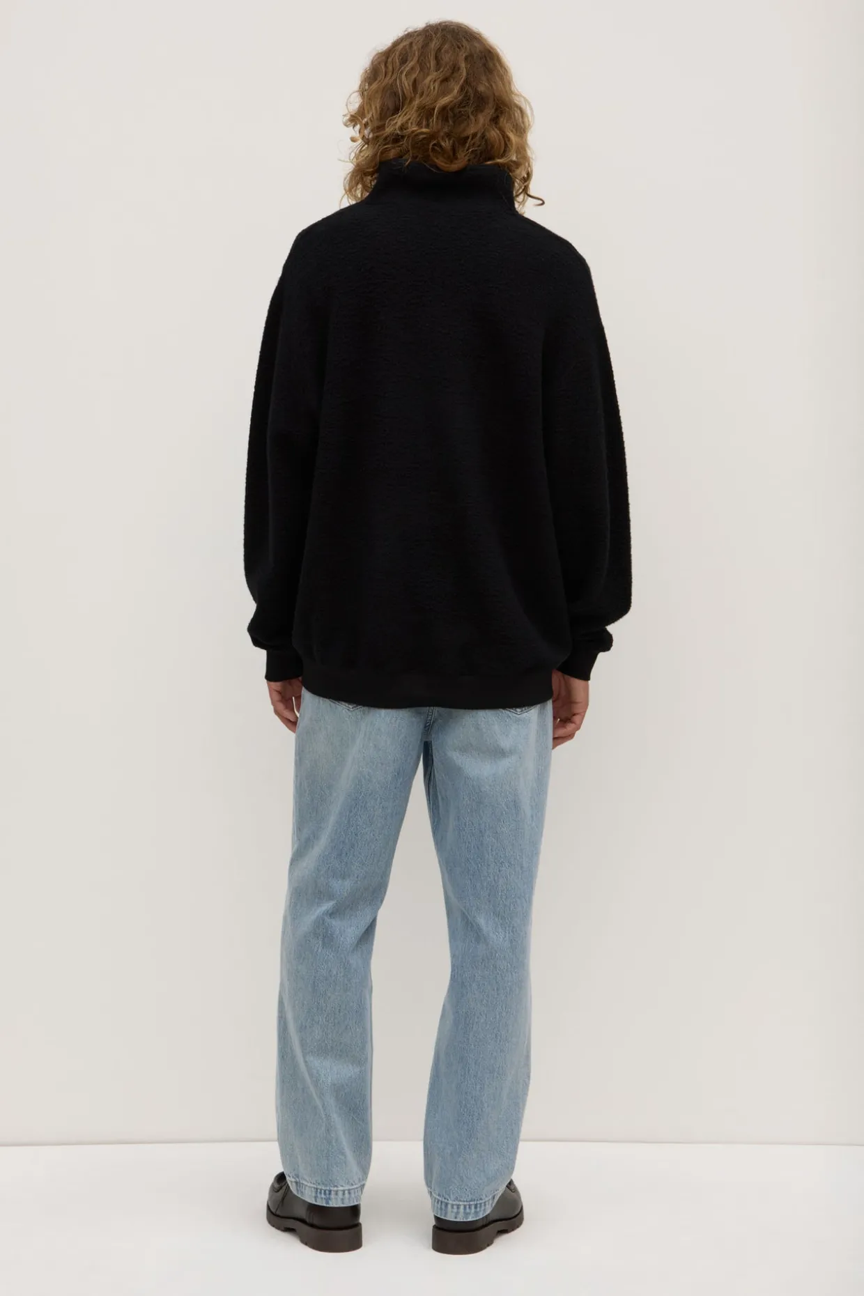 Palmer Wool Blend Funnel Neck Zip Sweat