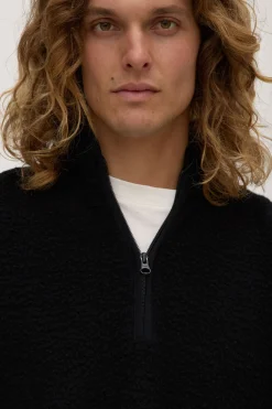 Palmer Wool Blend Funnel Neck Zip Sweat