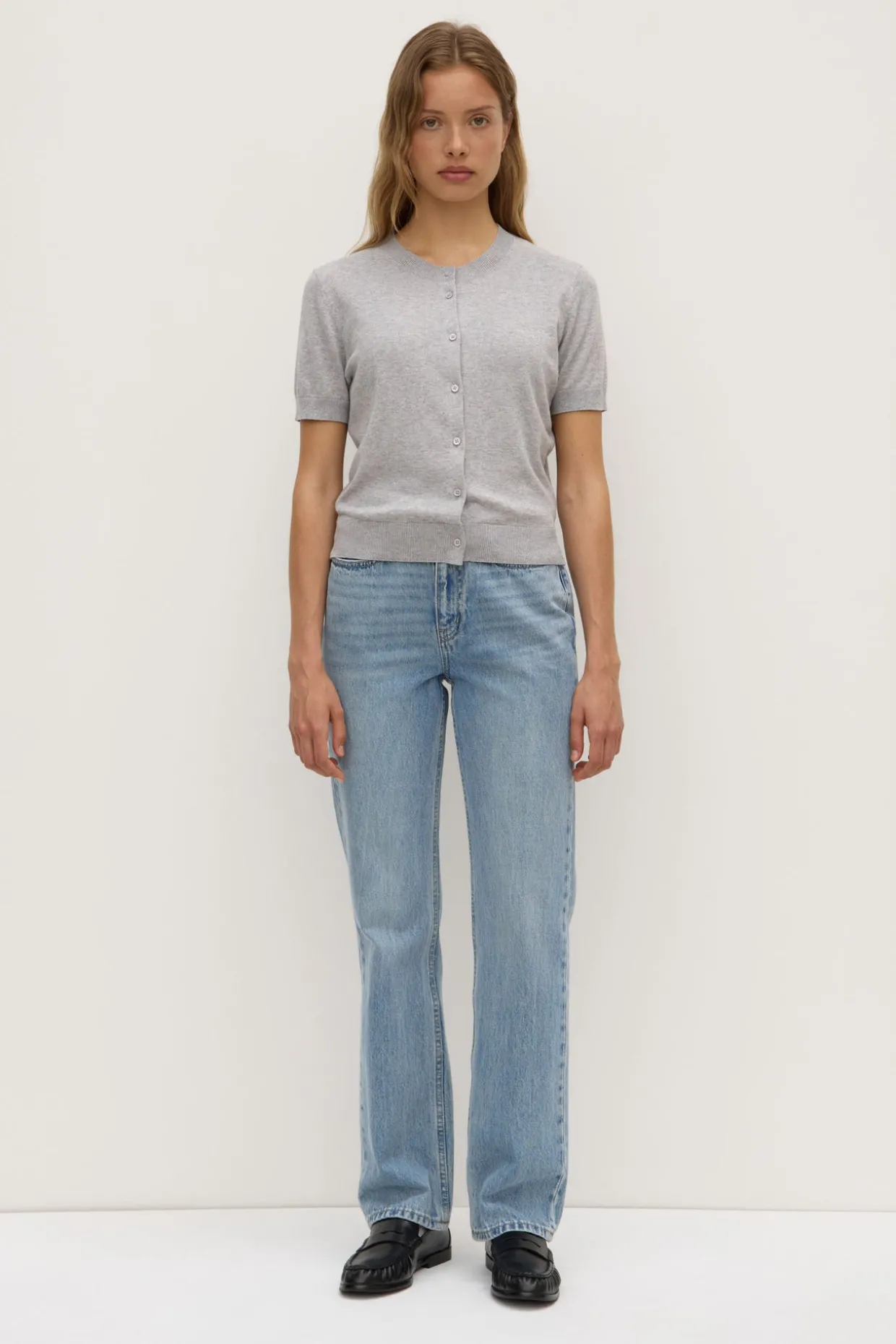 Semra Cotton Cashmere Short Sleeve Cardigan