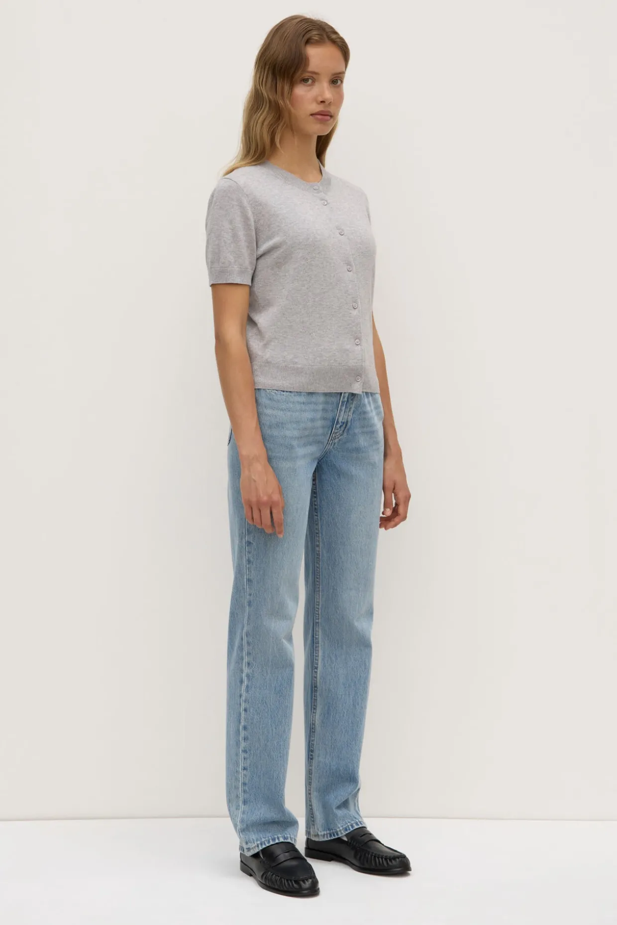 Semra Cotton Cashmere Short Sleeve Cardigan