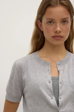 Semra Cotton Cashmere Short Sleeve Cardigan