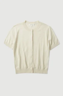 Semra Cotton Cashmere Short Sleeve Cardigan