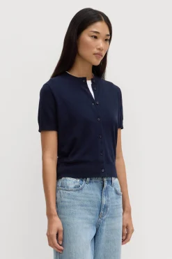 Semra Cotton Cashmere Short Sleeve Cardigan