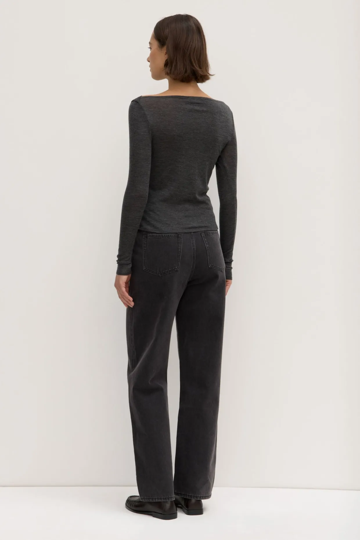 Shannon Wool Bateau Long Sleeve Top