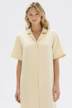 Silk Resort Shirt Dress