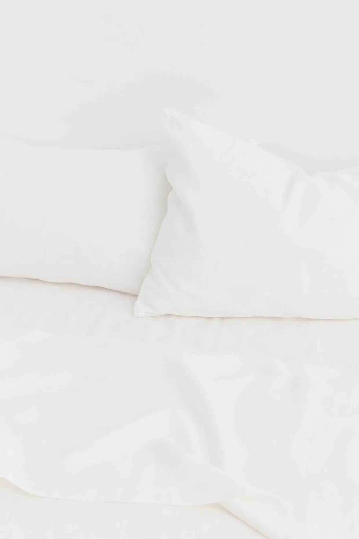 Standard Linen Pillow Cases White