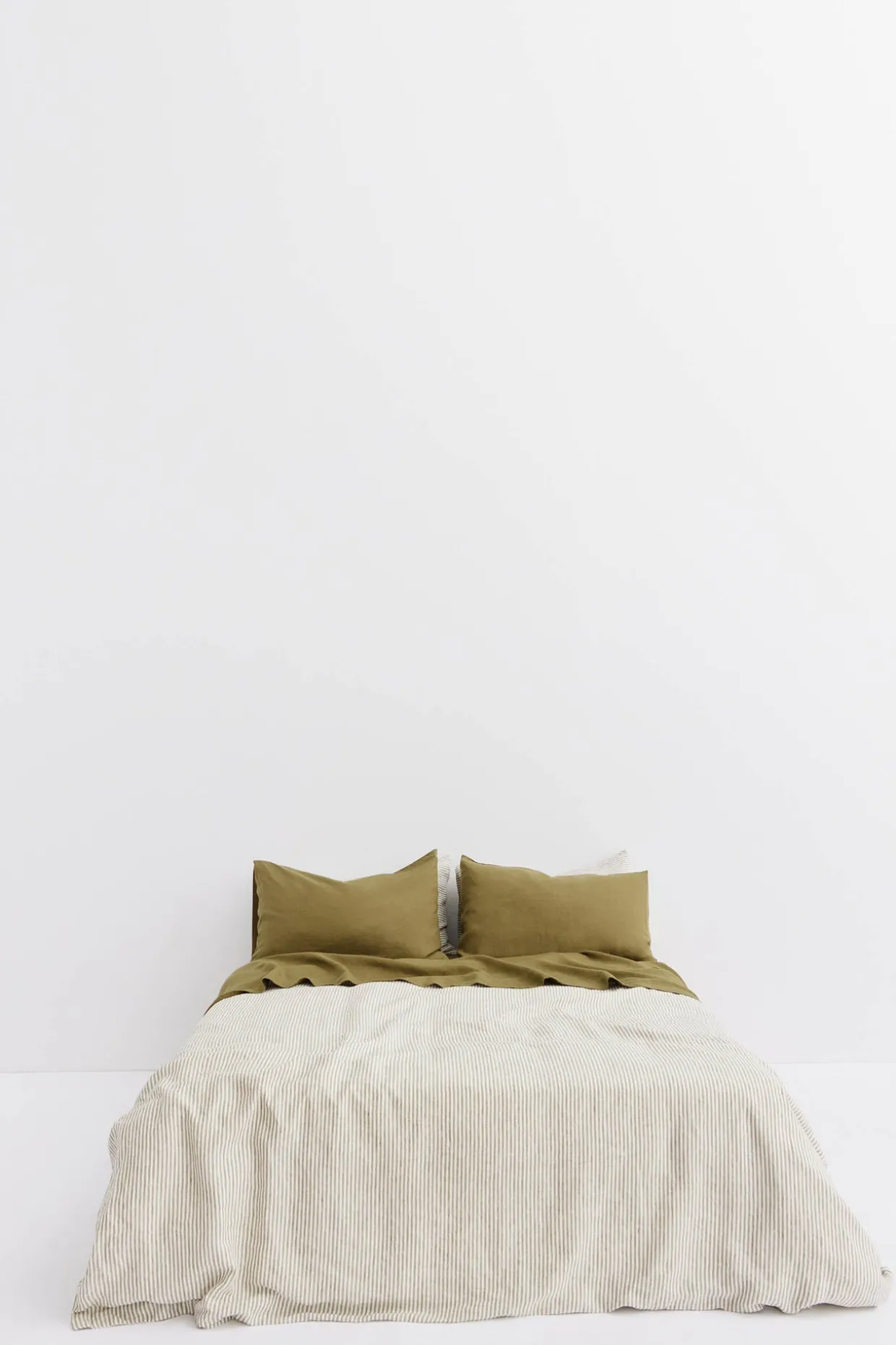 Standard Linen Pillow Cases Olive