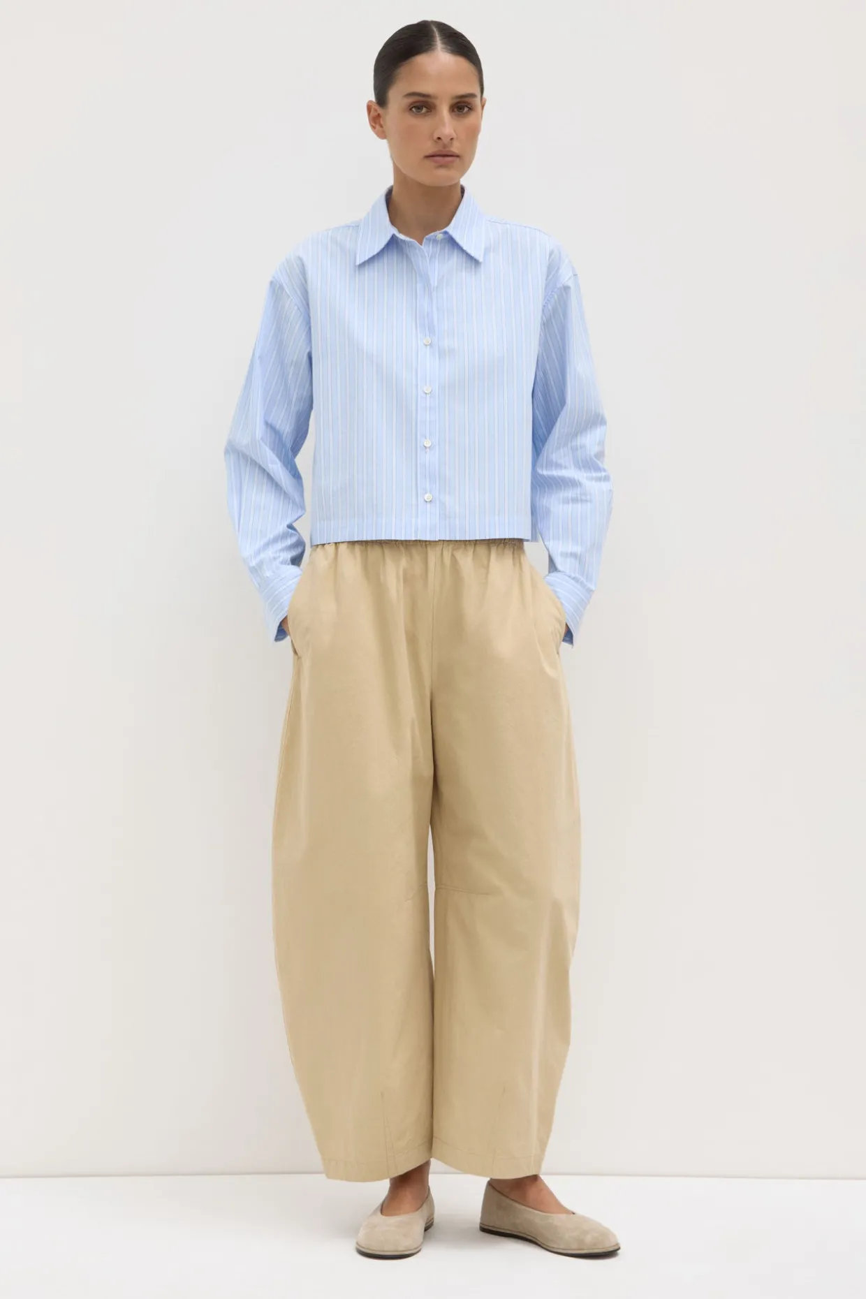 Tessa Poplin Cropped Shirt