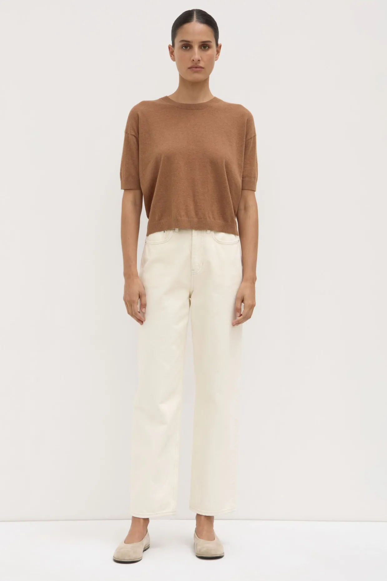 Vanya Cotton Cashmere Knit Tee