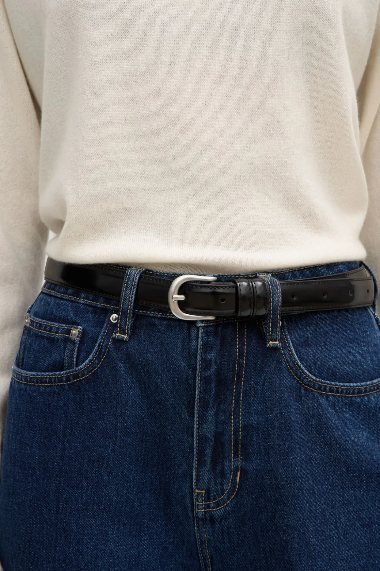 Womens Smooth Leather Belt