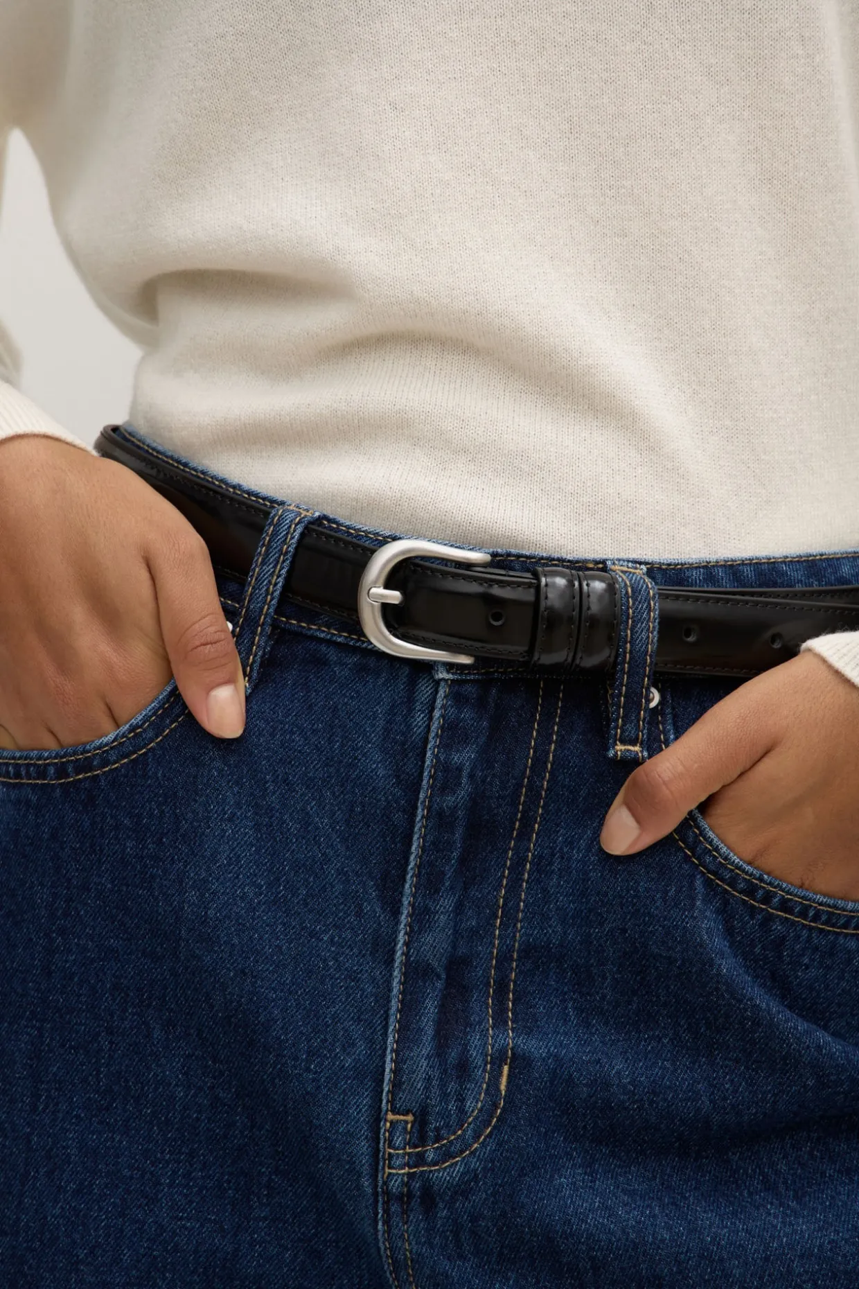 Womens Smooth Leather Belt